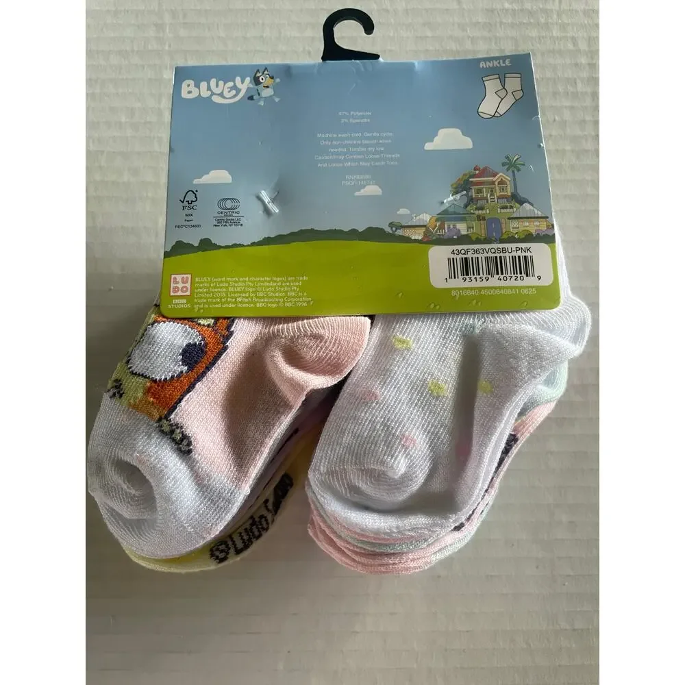 10 PAIRS BLUEY INFANT SOCKS NEW SZ 12-24 MOS